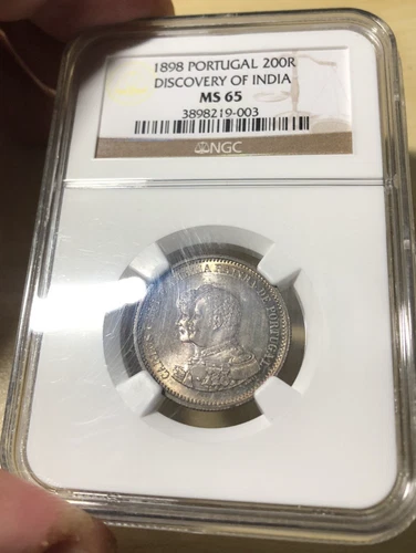 Portugal 1898 Discovery Of India 200R NGC MS65
