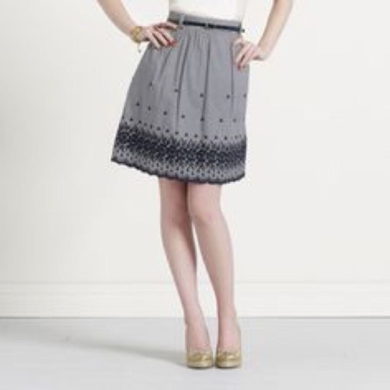 Kate Spade Lawson A-Line Skirt 6 Small Striped Pineapple Zipper Embroidered NWOT thumbnail 7