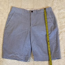 Boys Crewcuts Stanton Size 14 Seersucker White  Blue Stripped Shorts