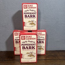 Duke Cannon Peppermint Bark Scent Brick of Soap Lot of 4 Christmas 10oz Seasonal