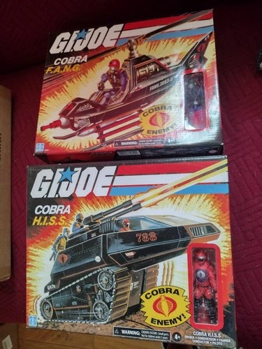 G.I. Joe Retro Black Cobra HISS Tank FANG Vehicle Lot Walmart Not Mint