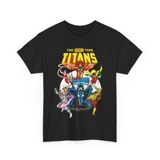 New Teen Titans T-Shirt - George Perez Art - DC Comics - Cyborg, Raven, Starfire
