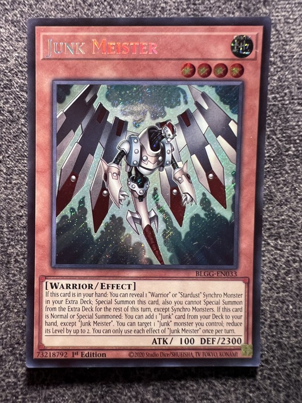 Yugioh Junk Meister BLGG-EN033 Secret Rare 1st Edition NM