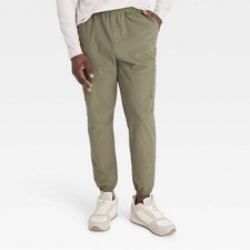 All in Motion Men s Cargo Jogger Pants Olive Green Athletic Joggers L NWT