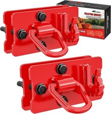 2PCS Tractor Bucket Hooks with Tie Down Ring, Bolt-On Grab Hook with Back Plate