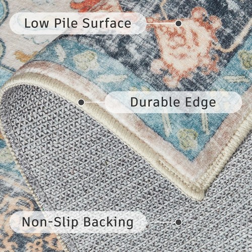 6x9 Area Rug, Washable Rug 6x9 for Bedroom Non Slip Living Room Rugs Washable... - Picture 6 of 7