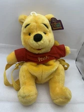 Applause Winnie The Pooh Disney Plush Mini Backpack w Tag 12” Vintage Zip Up  PL