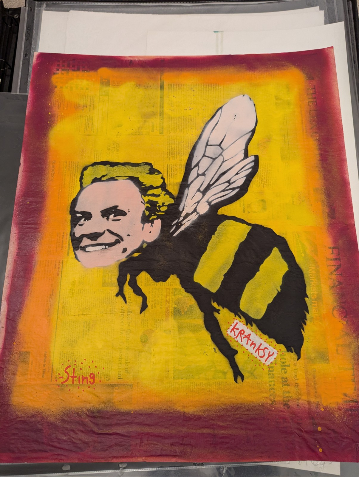 Kransky Sting Underground Street Art 1/1 Rare Banksy Inspired Graffiti Piece