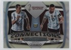 2022 Panini Prizm World Cup Qatar Connections Silver Angel Di Maria Lionel Messi