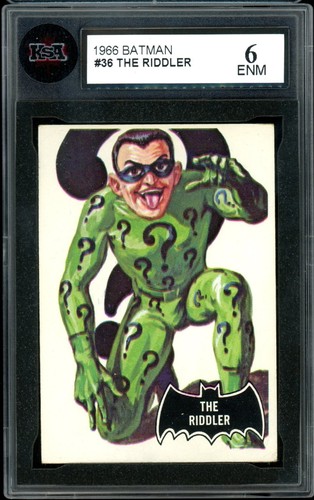 1966 Topps Batman Black Bat #36 The Riddler — KSA 6