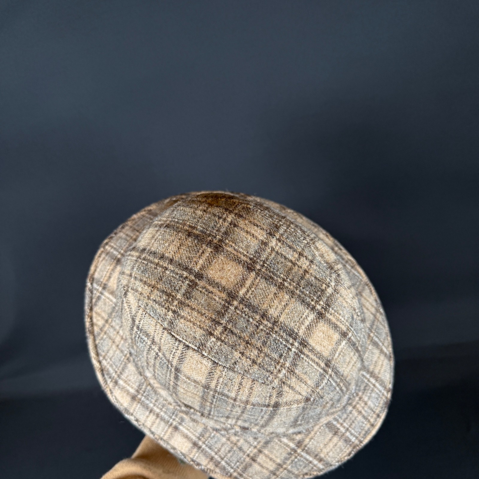 VINTAGE Pendleton Plaid Pattern Fedora Hat Virgin… - image 6