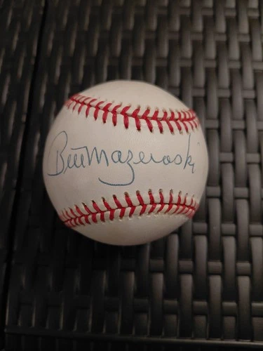 Bill Mazeroski Autographed Rawlings Official MLB Baseball JSA COA Pittsburgh HOF