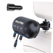 3-in-1 Retractable Backseat Car Charging Car Adapter 3 Charging Station