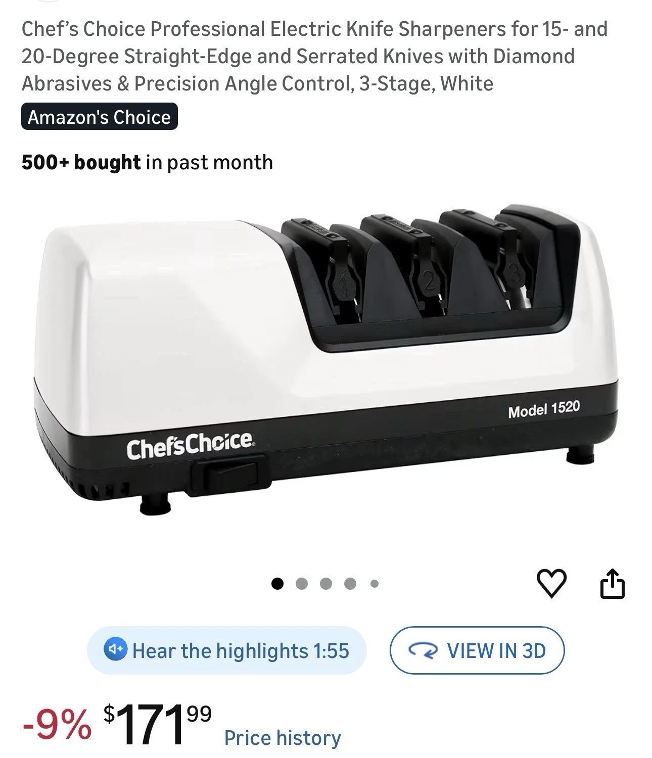 Chef's Choice Professional Electric Knife Sharpeners for 15- and 20-Degree