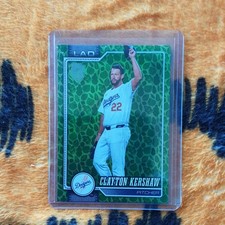 Topps 2023 75th Anniversary Clayton Kershaw #22 Green Parallel Dodgers