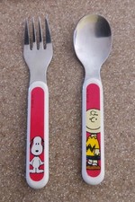 Vintage Peanuts UFS Snoopy Charlie Brown Children's Spoon/Fork Silverware
