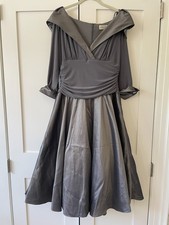 Eliza J Grey Just Off the Shoulder Flare Dress. Size 16