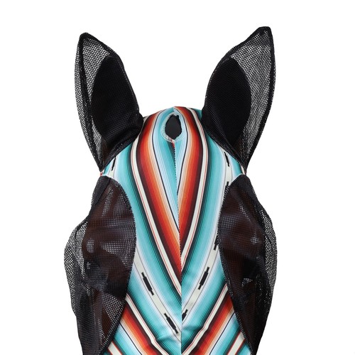 Máscara mosca Showman Teal Serape Lycra - Imagen 2 de 2