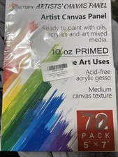 Canvas Boards 5x7 for Painting Pre-opened 72 Pack Missing 2