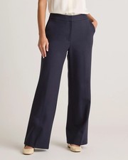 NWT Quince Ultra-Stretch Ponte Trouser Navy Blue Size 12 Dress Pants
