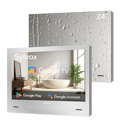 24 Zoll  Google TV IP65 Wasserdicht 12V Smart Fernseher Mirror Badspiegel