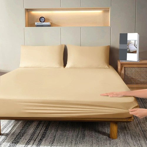 100% Super Soft Extra Deep 40cm Microfiber Cotton Fitted Bed Sheets with Elastic - Picture 35 of 111