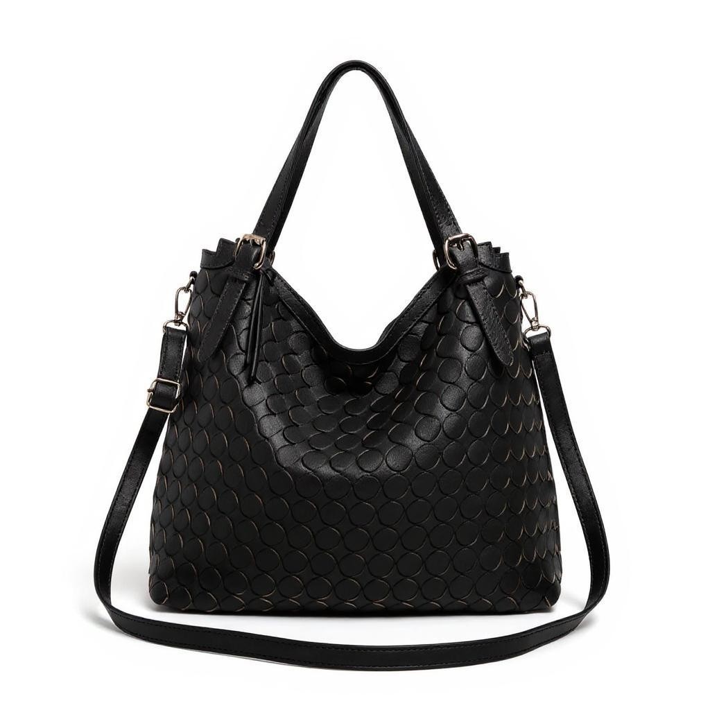 Bolso De Mujer Tipo Hobo Grande De Mano Con Asas Trenzado
