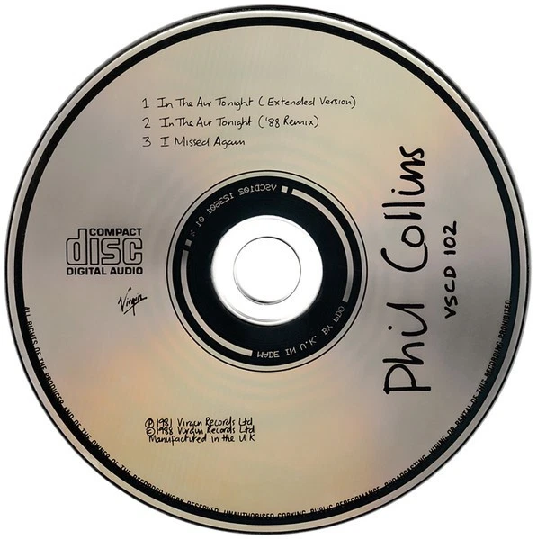 Phil Collins - IN THE AIR TONIGHT - UK Maxi CD Single © 1981/88 (VSCD 102) - Bild 2 von 2