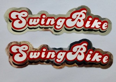 1970's Swingbike cross bar decal pair