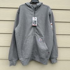NWT Carhartt FR Flame Resistant Full Zip Hoodie CAT3 2112 Force Loose Fit Large