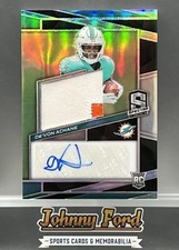 Devon Achane 2023 Panini Spectra Rookie Patch Auto #26/99 Dolphins #209