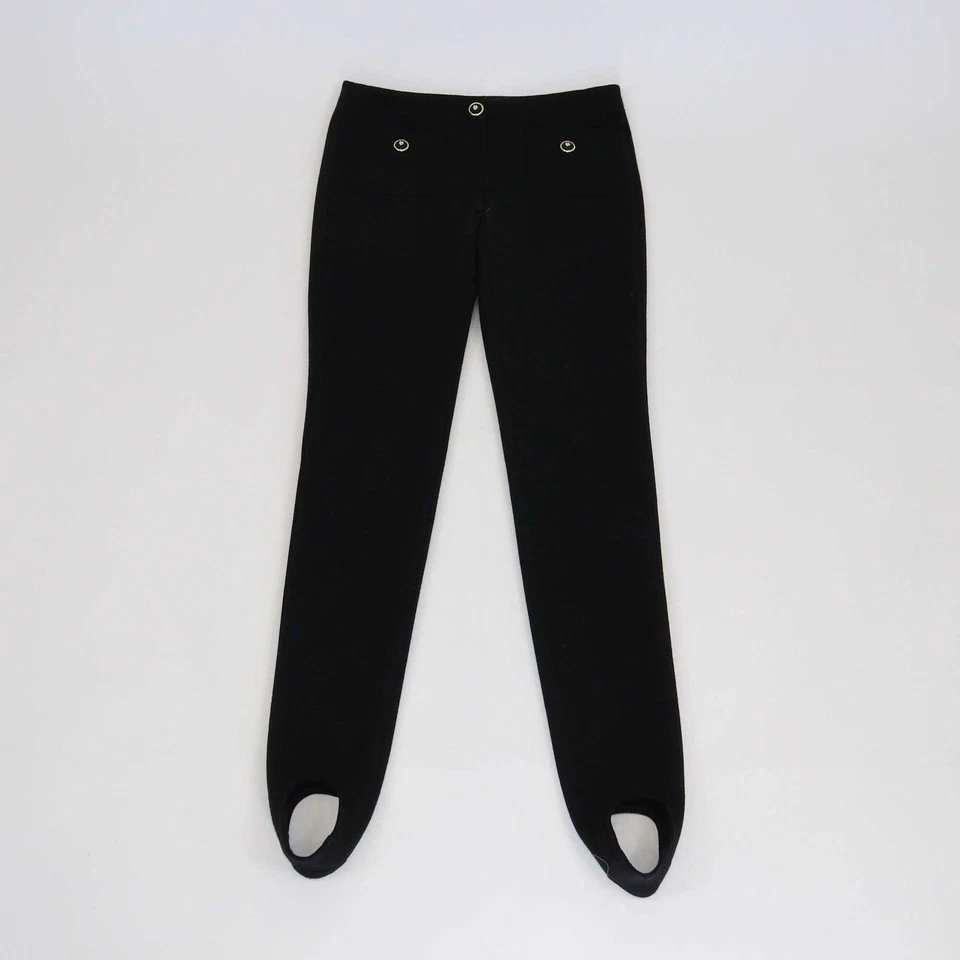 Chanel Negro Dos Bolsillos Frontales Pantalones Ajustados - Imagen 1 de 4