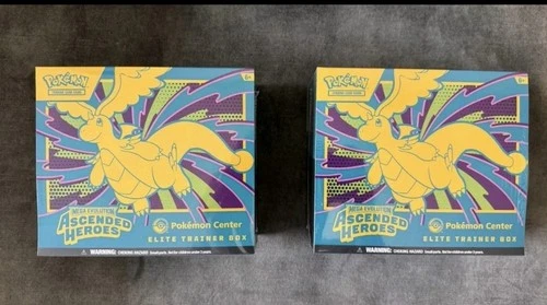 Pokemon Ascended Heroes Pokemon Center Elite Trainer Box ETB x 2 - New & Sealed