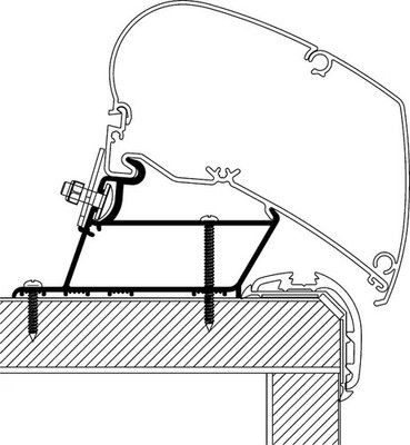 Thule Omnistor 9200/6300 Adapter für Carthago Malibu / Fendt, 500cm