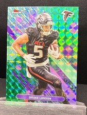2025 Finest Drake London Green Refractor #/75 #81 Atlanta Falcons X Fractor
