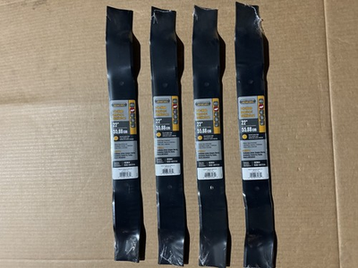 #ad 4 OEM HUSQVARNA CRAFTSMAN 22quot; PUSH MOWER ROUND HOLE BLADES 141114 157101 406713 $24.95