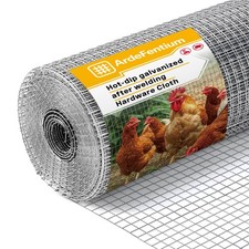 16in x 10ft Hardware Cloth - 1/2 Inch 19 Gauge Chicken Wire, Hot-Dip Galvaniz...