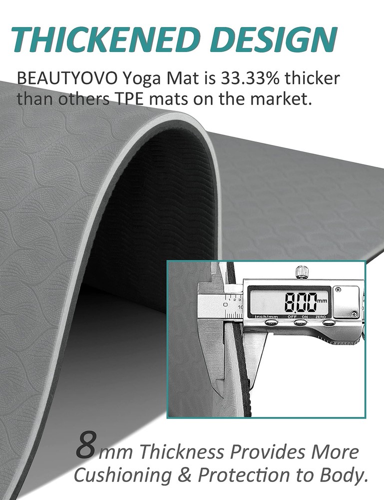 Extra Thick 1/3 Inch Non-Slip Yoga Mat with Strap for Professionals