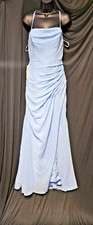 Lt. BLUE COWL-NECK ROUCHED MAXI CHIFFON FORMAL/PROM GOWN SIZE 8/10 NWT