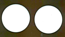 2 Door Knob Wall Protector Shields 3 1/4" Wide Round White Peel N Stick Back New