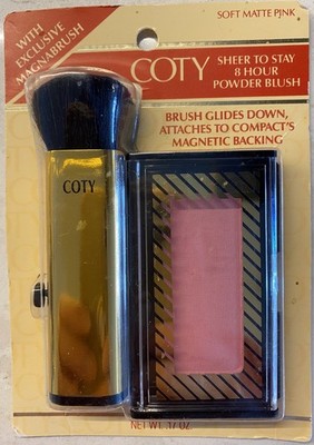 VTG Sheer To Stay Blush By Coty With Magnetic Brush, Color: Soft Matte Pink NOS
