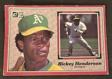 1983 Donruss Action All Stars Rickey Henderson Baseball Card #22 A’s HOF Poor OC