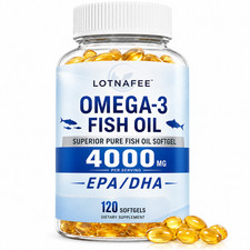 Omega 3 Fish Oil Softgels Extra Strength 4000...