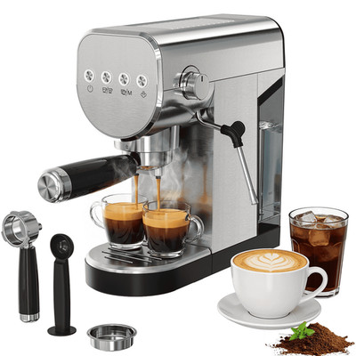 Patbrela CM0012 Coffee Maker, 20 Bar Espresso Machine w/Milk Frother, Cold Brew,