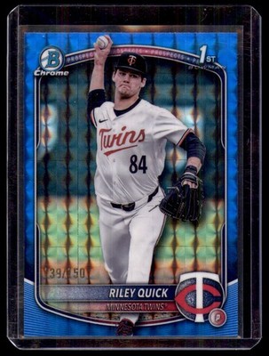 2025 Bowman Draft Riley Quick 1st Blue Geometric (/150) #BDC-23 Minnesota Twins
