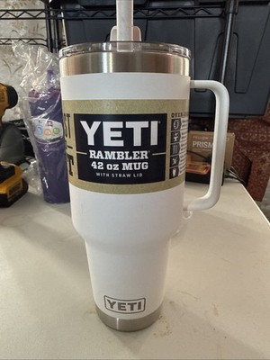 YETI Rambler 42 oz Tumbler with Handle and Straw Lid White