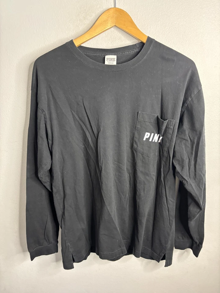 PINK Victoria's Secret Shirt Womens Large Sequin Rainbow Dog Long Sleeve Pullove - Image 3 of 4