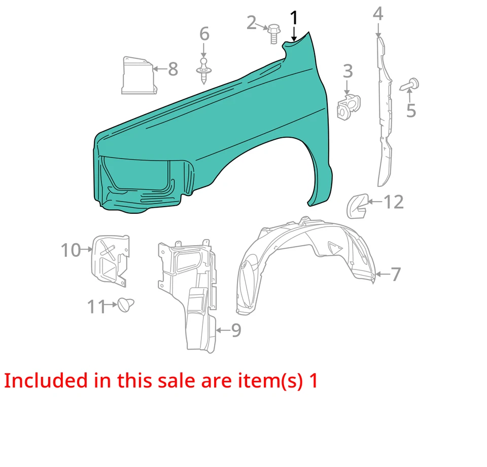 2006-2008 Dodge Ram 1500 Passenger Fender N572D - Image 2 of 3