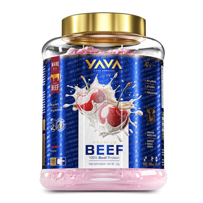 YAVA LABS  100%  PREMIUM BEEF PROTEIN Hydrolysat 2kg 66 Portionen + BONUS