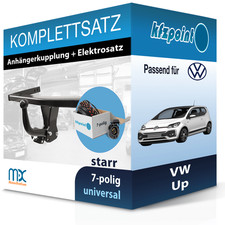 Für VW Up 08.2011-jetzt MISTERDOTCOM Anhängerkupplung starr + 7polig E-Satz AHK
